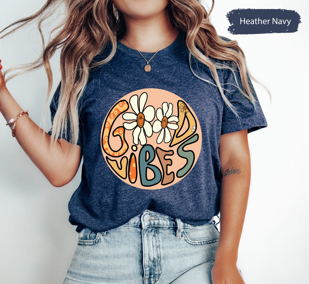 Daisy Good Vibes Shirt, Inspirational Shirt, Mental Health Shirt, Motivational Shirt, Motivation Shirts, Positve Shirt, Positivity TShirt
