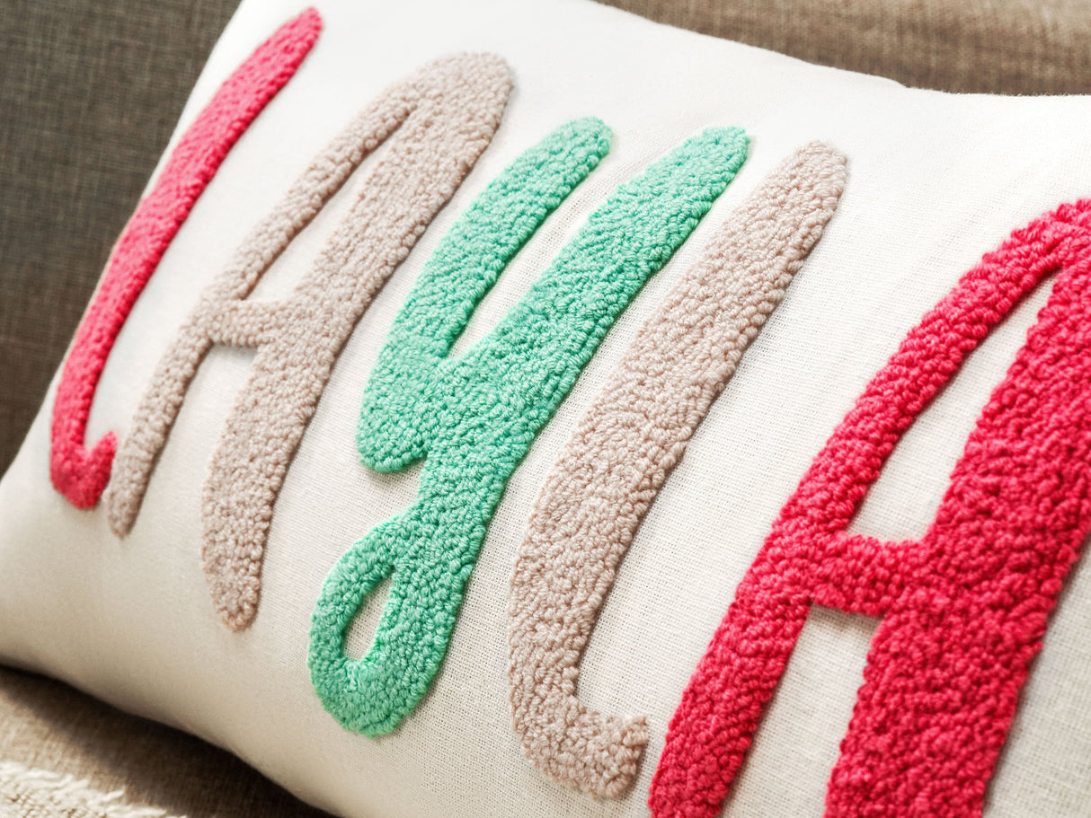 Personalized Baby Name Punch Needle Pillow, Baby Shower Gift, Nursery Decor, Custom New Baby Gift, Baby Girl Personalized Name Gift Idea - Arria Home