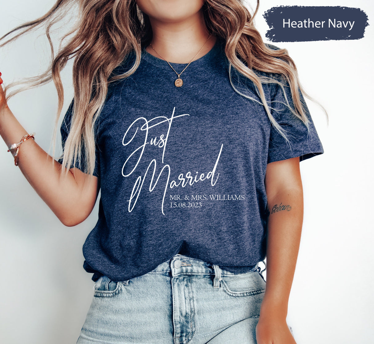 Just Married Shirts, Personalized Mr and Mrs, Custom Wifey and Hubby Shirt, Matching Couple Shirt, Bride and Groom, Custom Wedding Shirt