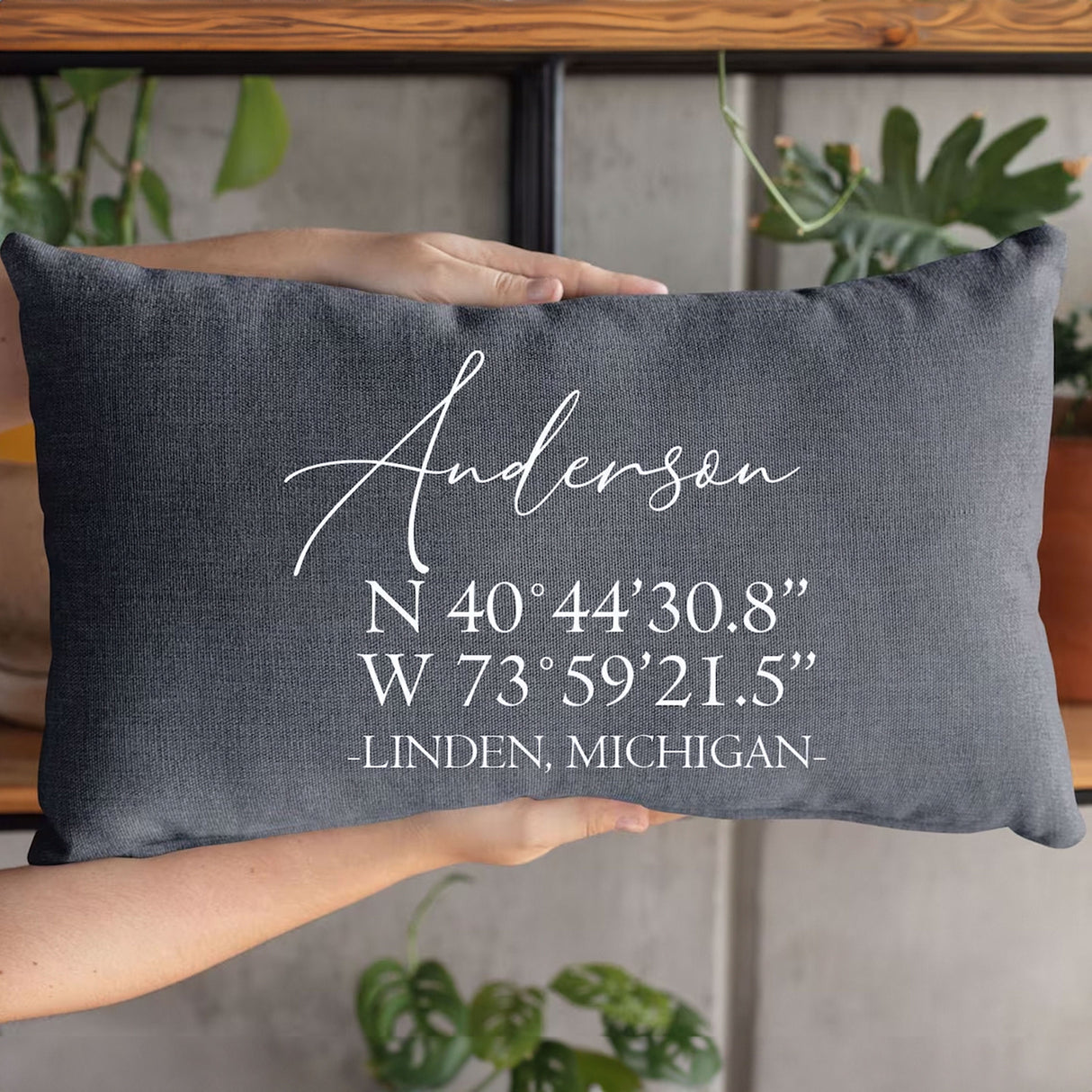 Address Pillow, Coordinate Pillow, Last Name Pillow, House Warming Gift, Housewarming Pillow, New Home Gift, Realtor Closing, Home Pillow - Arria Home