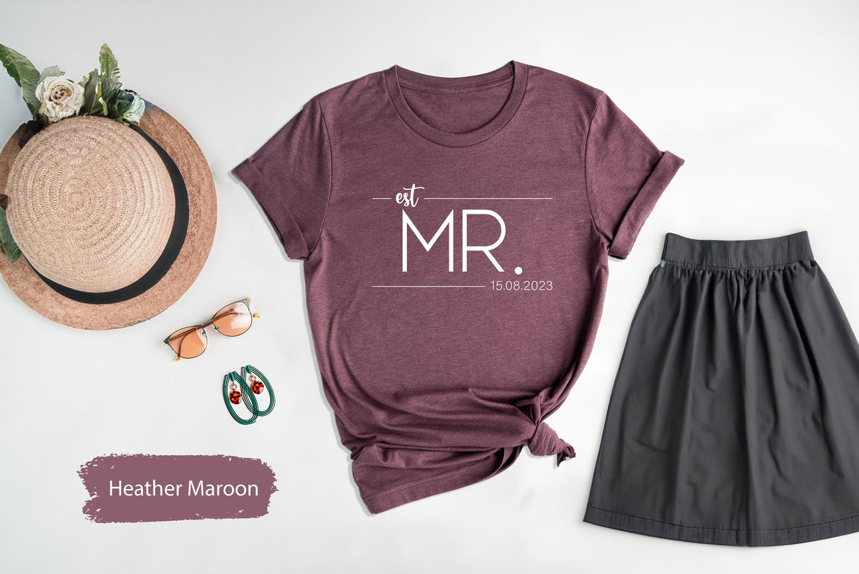 Personalized Mr and Mrs, Mr and Mrs Shirt, Just Married Shirt, Honeymoon Shirt, Wedding Shirt, Wife And Hubs Shirts, Just Married Shirts
