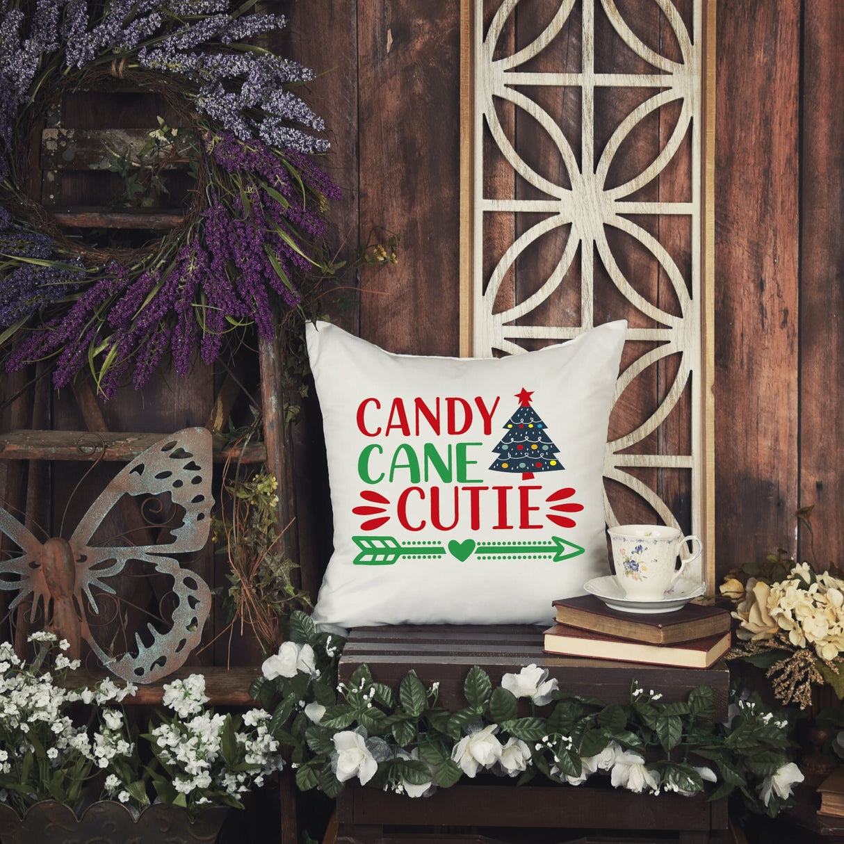 Candy Cane Christmas Pillow, Christmas Decorations, Christmas Pillow, Candy Cane Cutie Decor, Christmas Farmhouse Decor, Personalized Gift - Arria Home