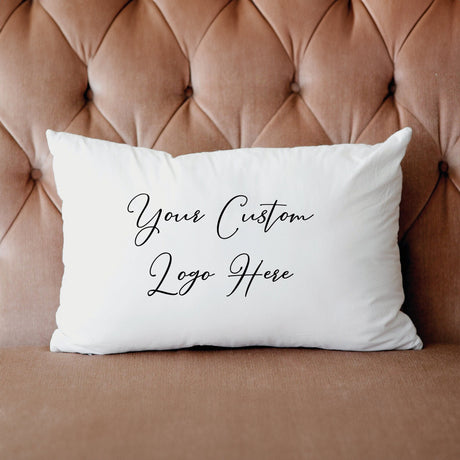 Logo Pillow, Personalized Logo Pillow, Business Logo, Entrepreneur Gift, Trade Show Room Pillow, Personalized Logo Pillow, Decorative Pillow - Arria Home