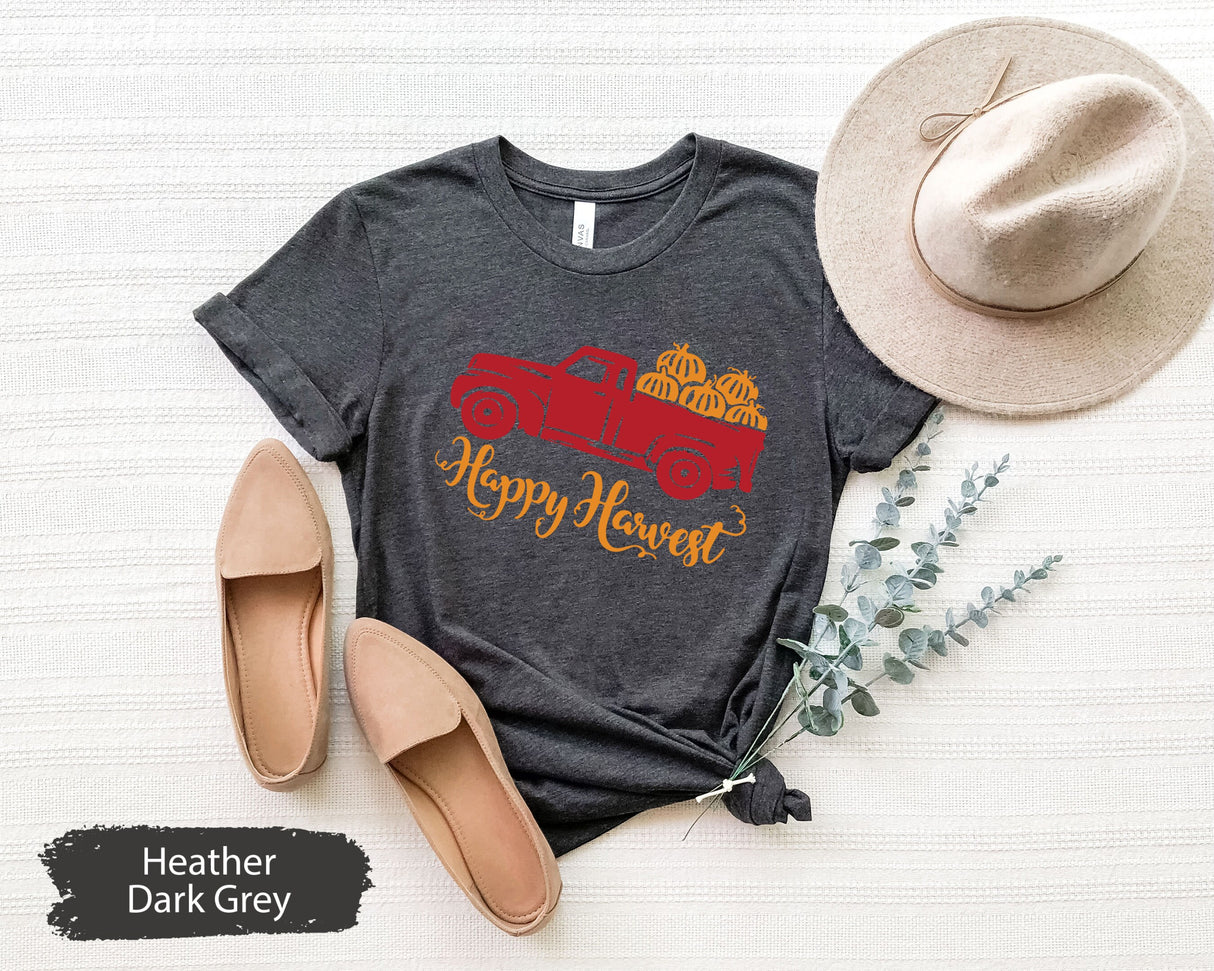 Pumpkin Truck Shirt, Happy Harvest Shirt, Pumpkin Harvest Shirt, Pumpkin patch TShirt, Pumpkin Season Shirt, Pumpkin Fall Shirts