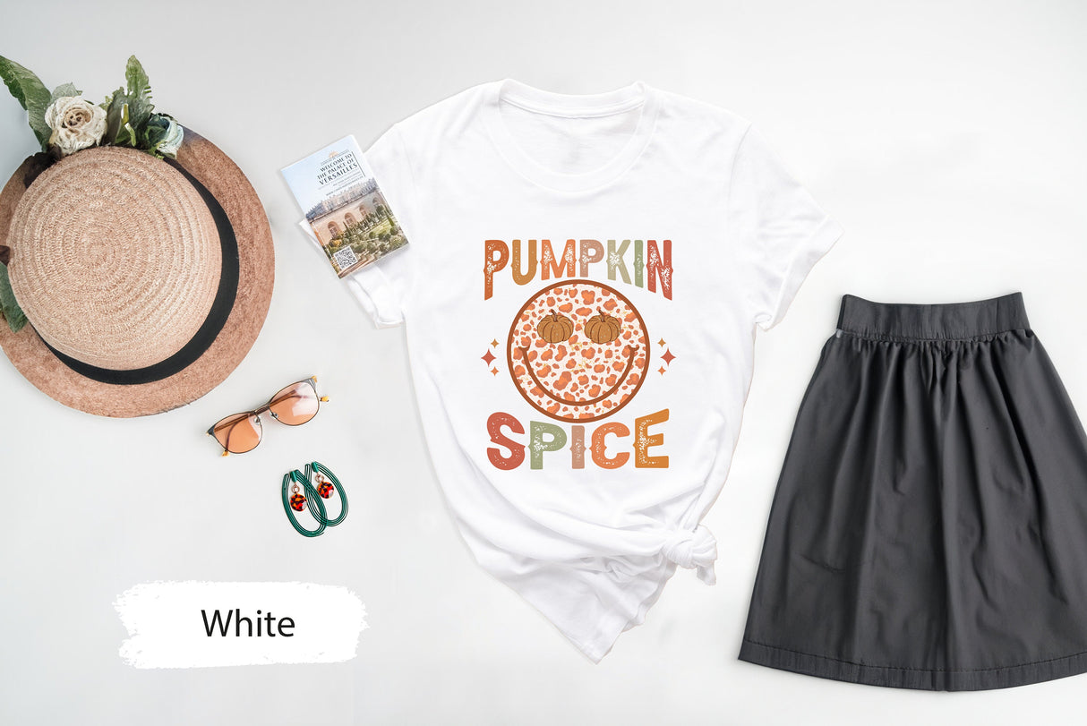 Pumpkin Spice Shirt, Pumpkin Happy Face Shirt, Pumpkin TShirt, Pumpkin Season Shirt, Pumpkin Patch Shirt, Pumpkin Fall Shirt, Women Fall Tee