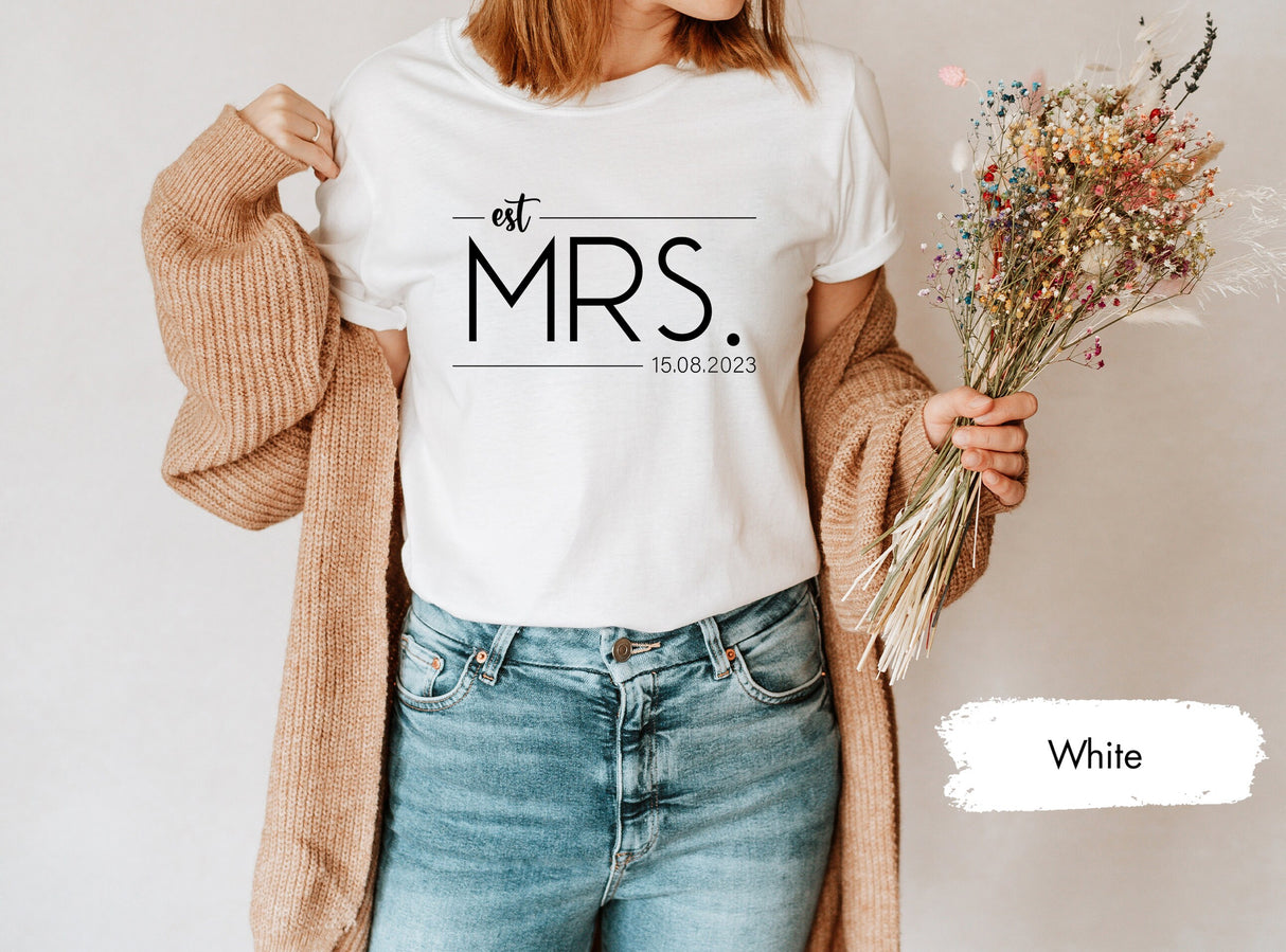 Personalized Mr and Mrs, Mr and Mrs Shirt, Just Married Shirt, Honeymoon Shirt, Wedding Shirt, Wife And Hubs Shirts, Just Married Shirts