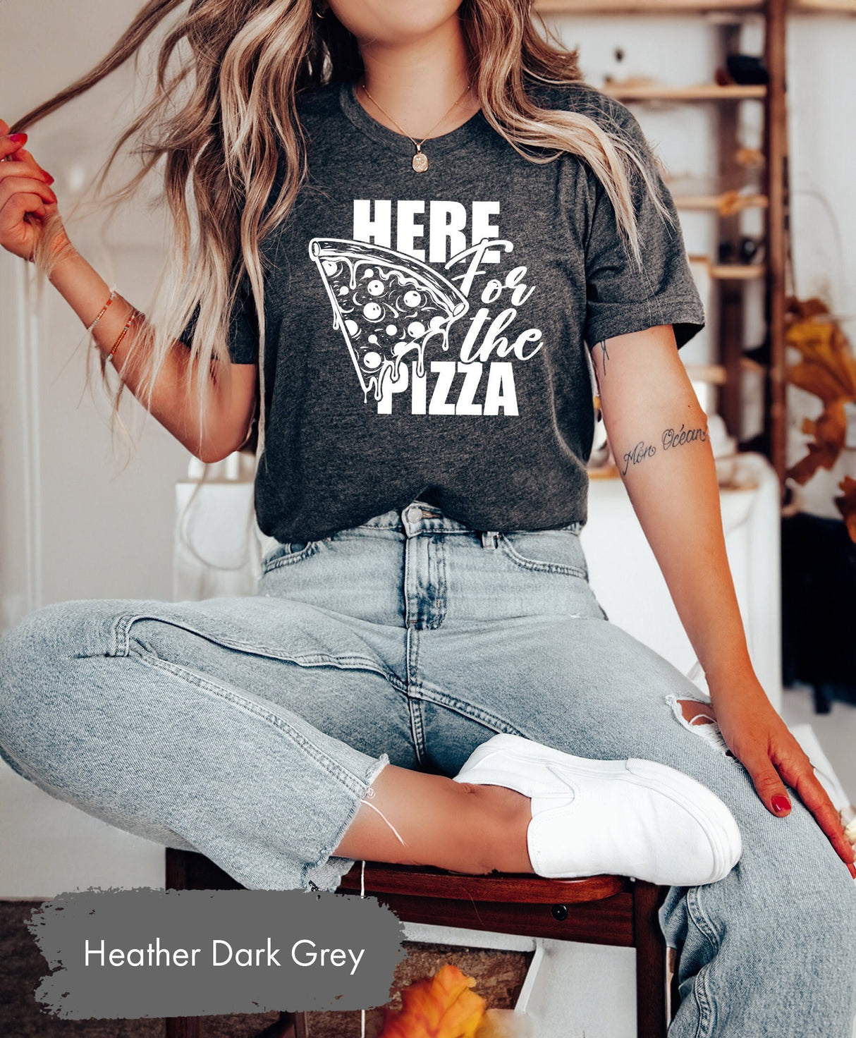 Here For The Pizza, Pizza Shirt, Pizza Lover Shirt, Funny Food Shirt, Gift for Chef, Pizza Gift for Men, Pizza Gift for Women, Soft T Shirt
