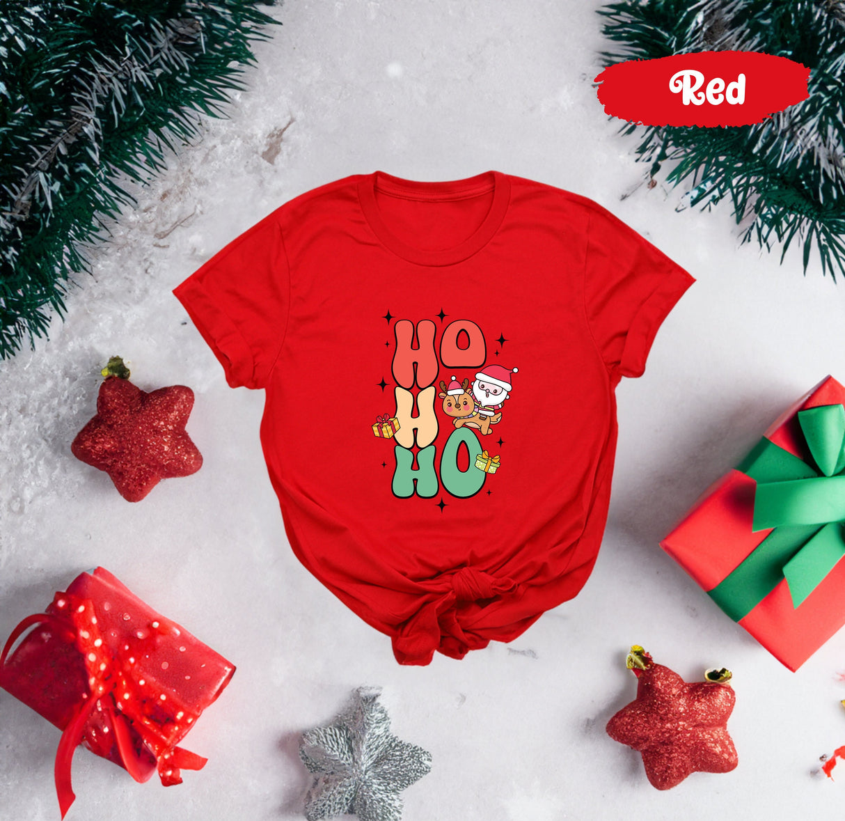 Ho Ho Ho Shirt with Santa, Ho, Vintage Santa, Retro Christmas, Merry Christmas Tee, Santa Shirts, Winter Shirt, Cute Christmas Shirt