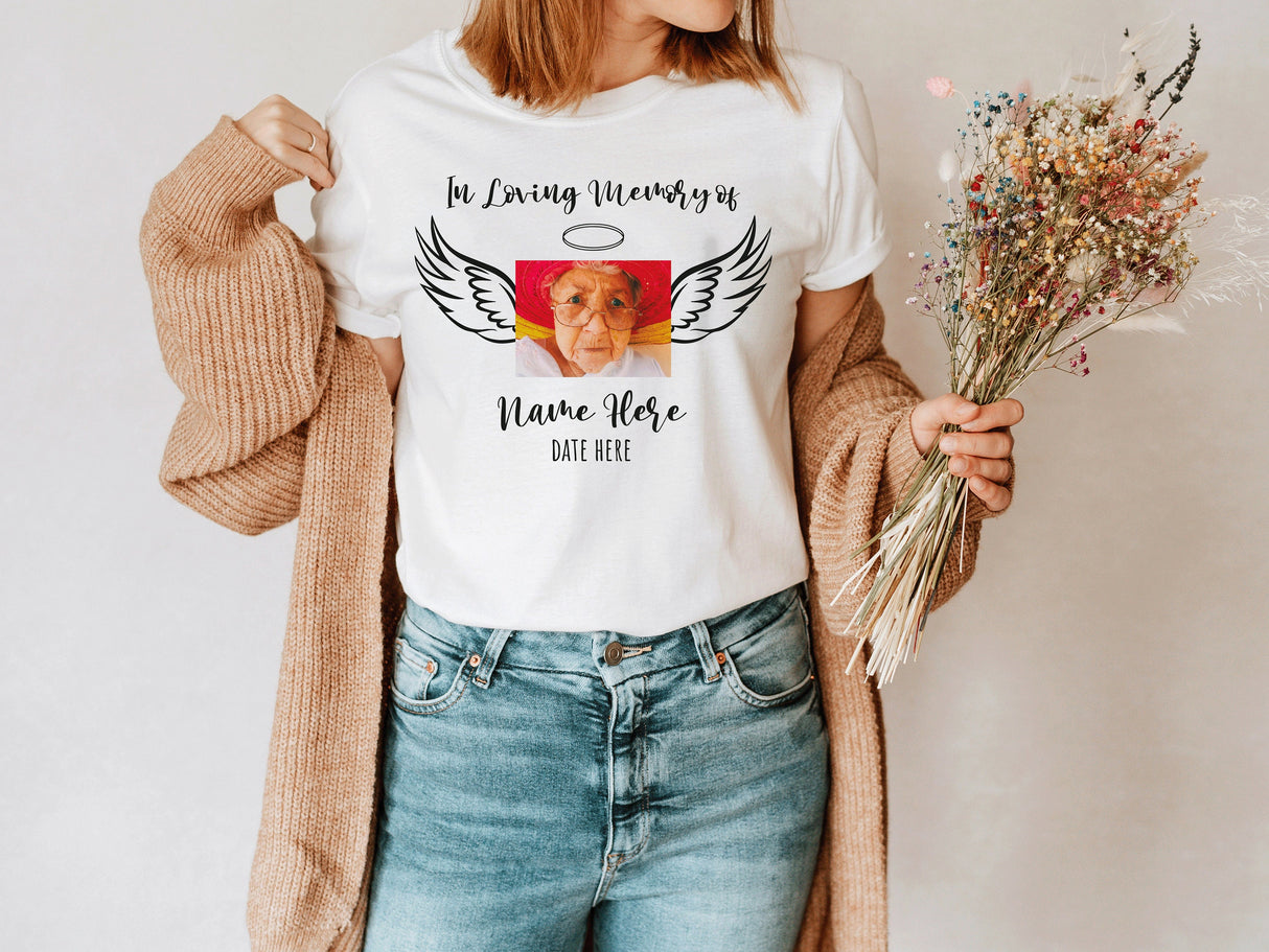 Personalized Memorial Photo Shirt, Custom Photo Shirt, Memory Shirt, Memorial Gift, Remembrance Shirt, Custom Last Photo Shirt