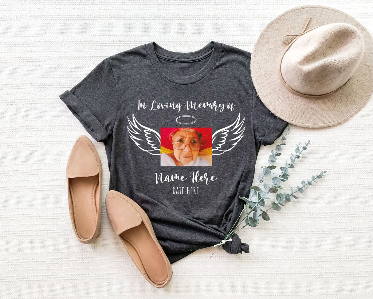 Personalized Memorial Photo Shirt, Custom Photo Shirt, Memory Shirt, Memorial Gift, Remembrance Shirt, Custom Last Photo Shirt