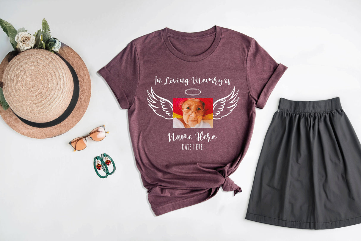 Personalized Memorial Photo Shirt, Custom Photo Shirt, Memory Shirt, Memorial Gift, Remembrance Shirt, Custom Last Photo Shirt