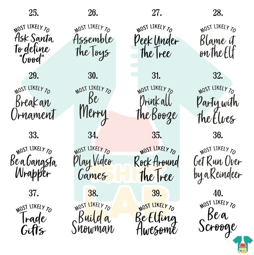 Christmas Gift, Most Likely To Shirt, Funny Christmas Shirt, Matching Christmas Shirt, Family Christmas Shirt, Christmas Party Tee, Xmas Tee