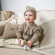Personalized Baby Embroidered Gift Set, Baby Sweater, Custom Blanket, Embroidered Beanie, Baby Name Pillow, Knitted Baby Gift Set, Christmas - Arria Home