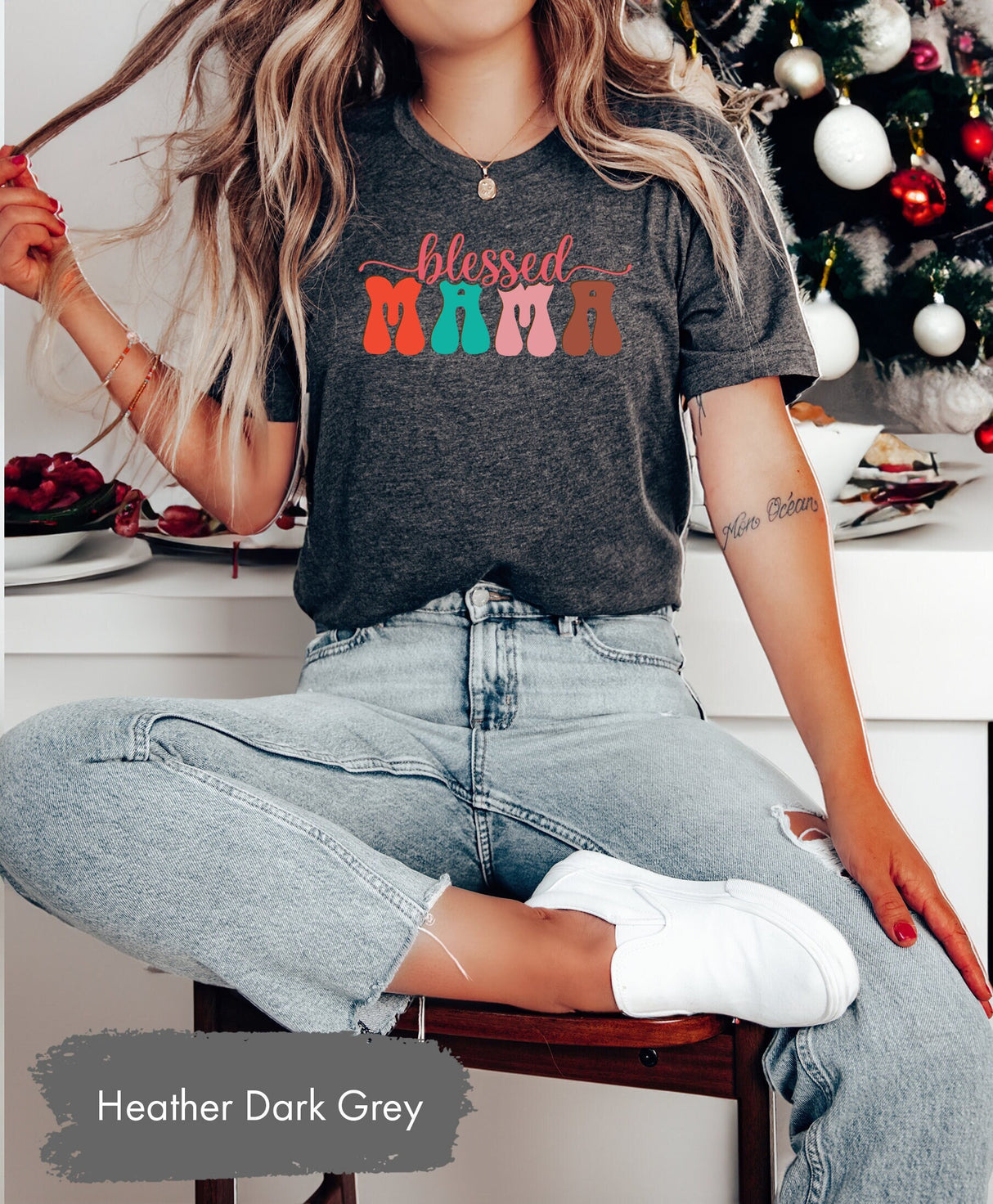 Blessed Mama Shirt, Mom Life Shirt, Mother Shirt, Cute Mom Shirt, Cute Mom Gift, Mothers Day Gift, New Mom Gift, Happy Mom Life