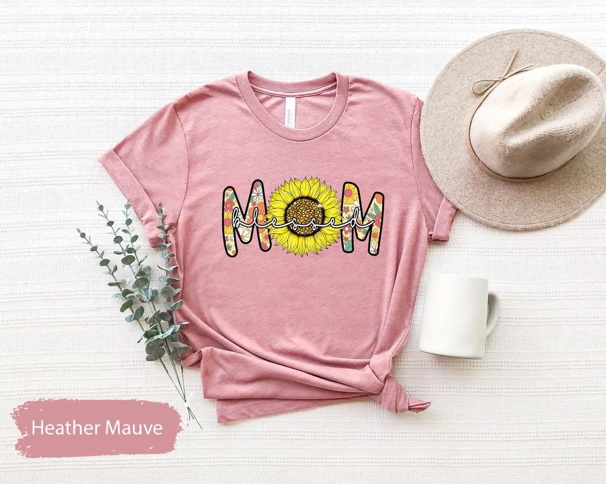 Retro Sunflower Blessed Mom Shirt, Gift for Mom, Gift for Her, Mom Gift, Mama Shirt, Mother Shirt, Vintage Mom Shirt, Mothers Day Shirt