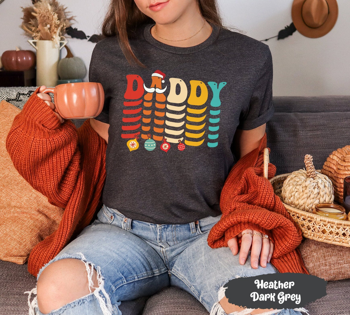Daddy Christmas Tee, Dad Graphic Tee, Vintage Santa, Retro Christmas, Gift for Daddy, Dad Christmas Gift, Dad Christmas Shirt, Dad Shirt