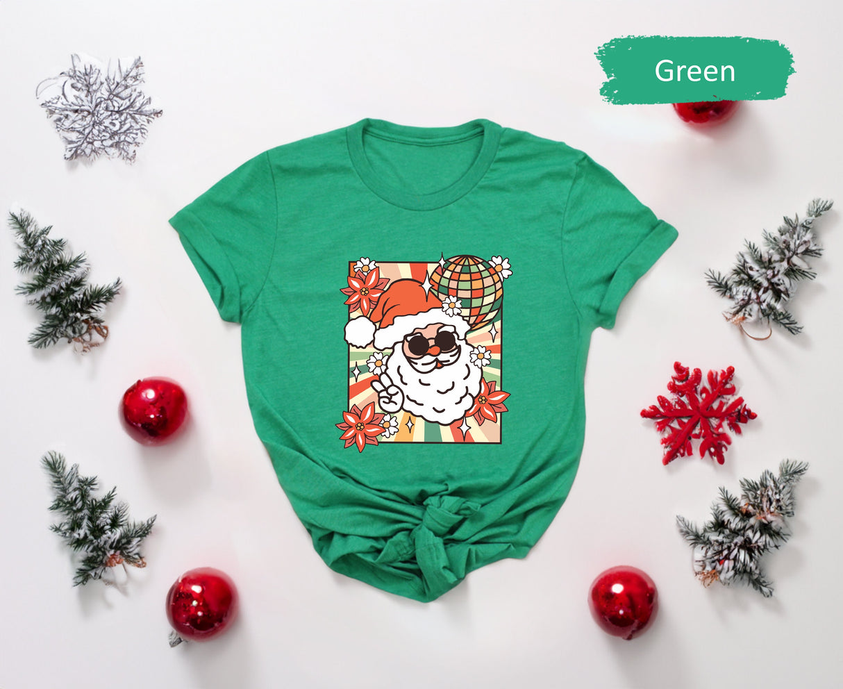 Retro Christmas Santa Shirt, Santa Claus Shirt, Christmas Shirt, Christmas Party Tee, Holiday Shirt, Merry Christmas Shirt, Christmas Gift