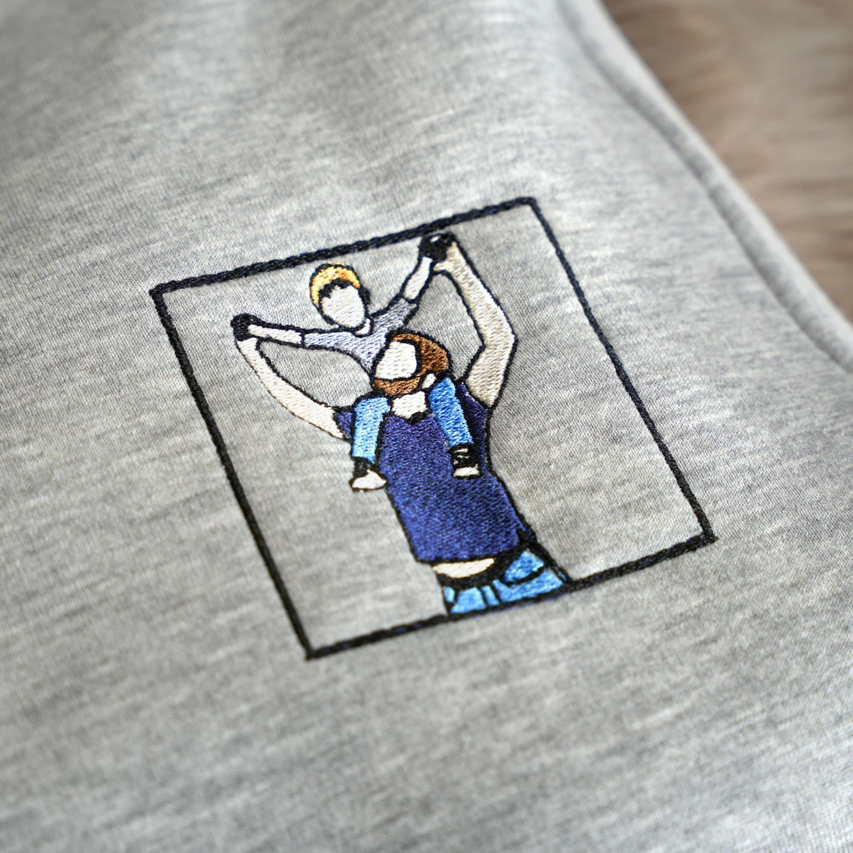 Custom Embroidered Portrait from Photo Sweatshirt, Custom Embroidered Hoodie, Gift for Dad, Gift for Him, Personalized Crewneck, Christmas - Arria Home
