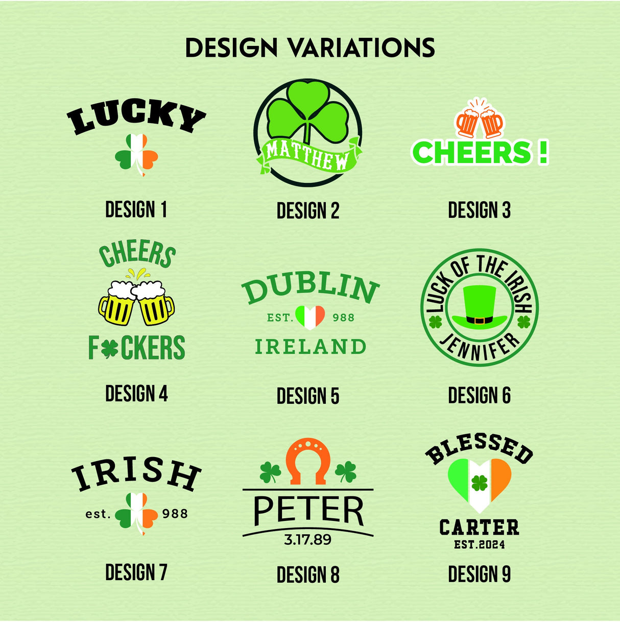 Personalized Green Shamrock Sweatshirt, Embroidery Irish Hoodie, Four Leaf Clover, Custom Embroidered Sweatshirt, St. Patrick's Day Gifts - Arria Home