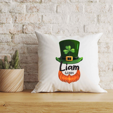 St Patricks Day Gnome Pillow, Accent Pillow, Irish Day Pillow, Holiday Decorations, St Patrick Day Decorations, Custom Garden Gnome Pillow - Arria Home