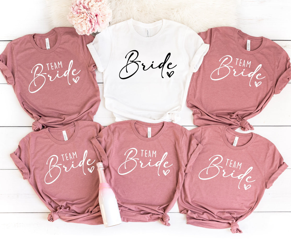 Bride Shirts, Bride Team Shirt, Bachelorette Tshirts, Wedding Party Tshirt, Bride Tribe Gift, Team Bride Tees, Hen Party Tee, Team Bride Top