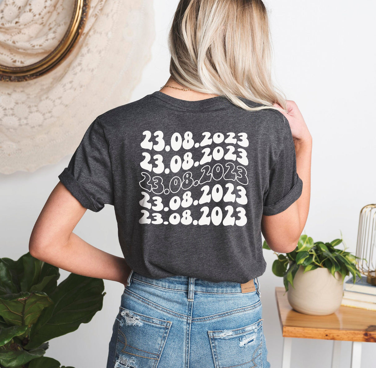 Custom Mrs Shirt, Personalized Shirts, Wedding Date T Shirt, Customized Mrs Gifts, Wedding T Shirts, Gift for Wife, Honeymoon T-Shirts