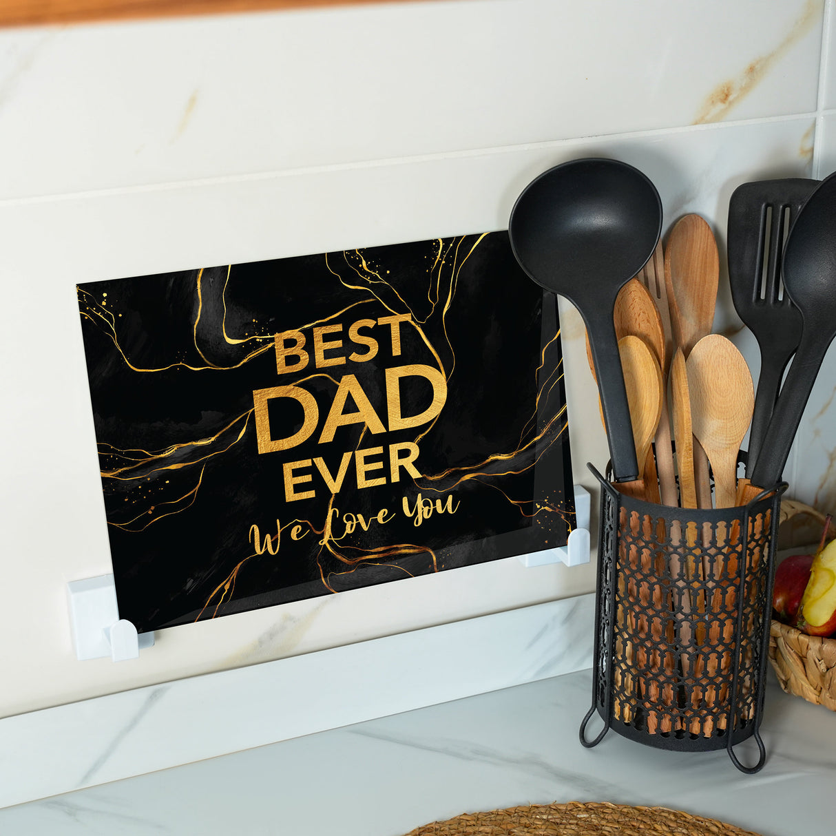 a picture of a father's day card with spoons and utensils