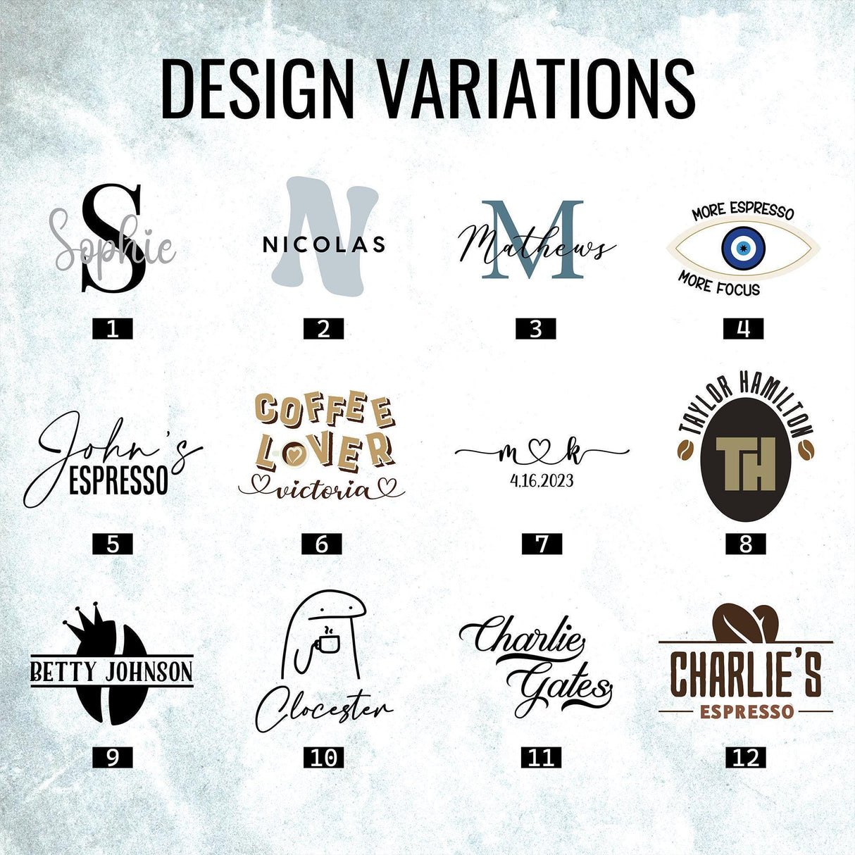 Custom Name Ceramic Espresso Mug, Monogram Birthday Gift, Teacher Gift, Personalized Stoneware Coffee Mug, Gift for Her, Coffee Lover Gift