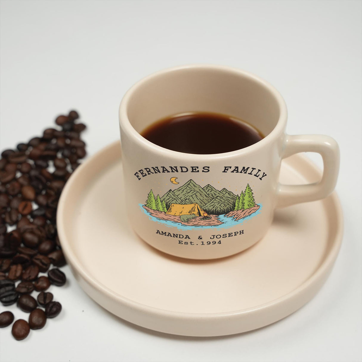 a cup of coffee sitting on top of a saucer