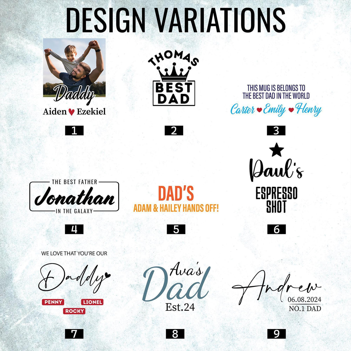 Personalized Ceramic Dad Coffee Mug, Custom Photo Mug, Fathers Day Gift, Birthday Gift, Ceramic Espresso Mug, Best Dad Mug, Grandpa Gifts