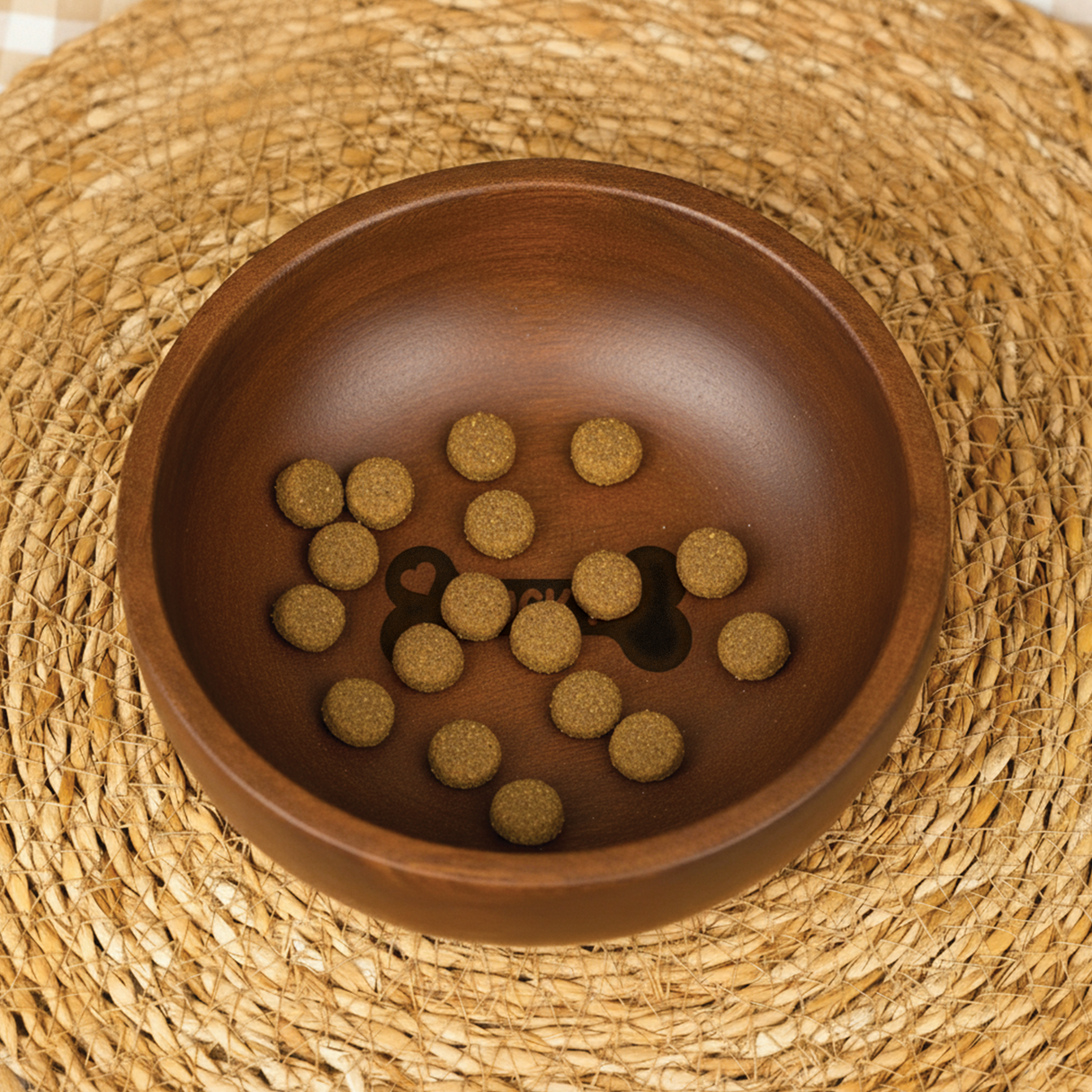 Personalized Pet Bowl: Handmade Wooden Dog/Cat Feeder Dishes, Dog Mom Gift