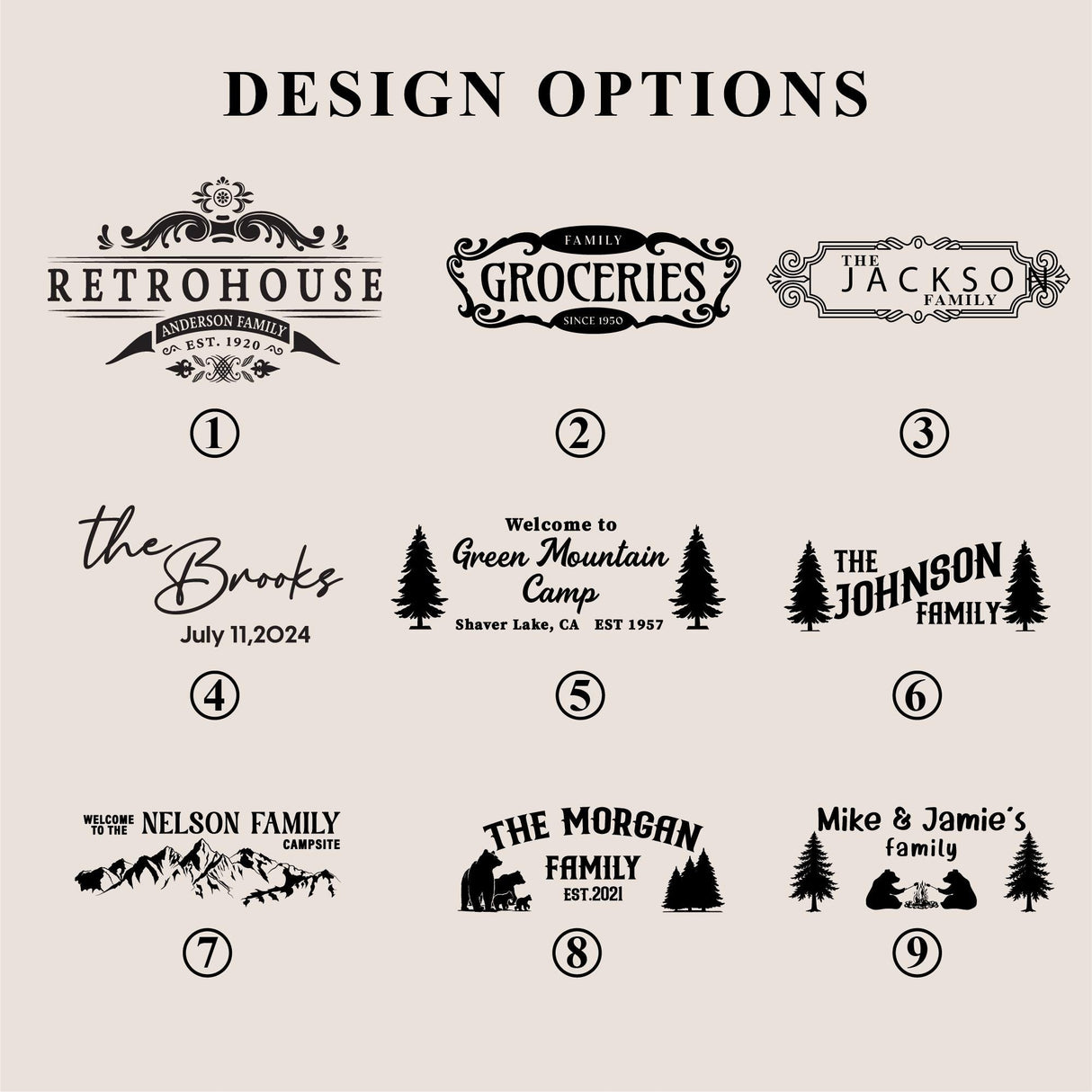 a bunch of logos that are in black and white