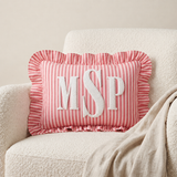 Custom Monogram Pillow: Personalized Initial Teen College Dorm Room Decor