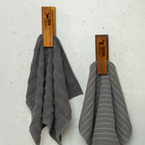 Personalized Wooden Coat Rack for Bathroom or Kitchen: Wall Mounted Hand Towel Holder, Modern Home Decor
