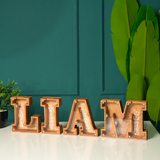 Personalized Letter Coin Bank: Custom Wooden Name Bank, Nursery Decor for Girl or Boys