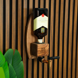 Engraved Wall Mount Whiskey Decanter: Custom Engraved Wooden Stand for Groomsmen Proposal