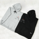 Custom Embroidered Besties Hoodie with Names: Pinky Promise Design, Matching Best Friend Outfits