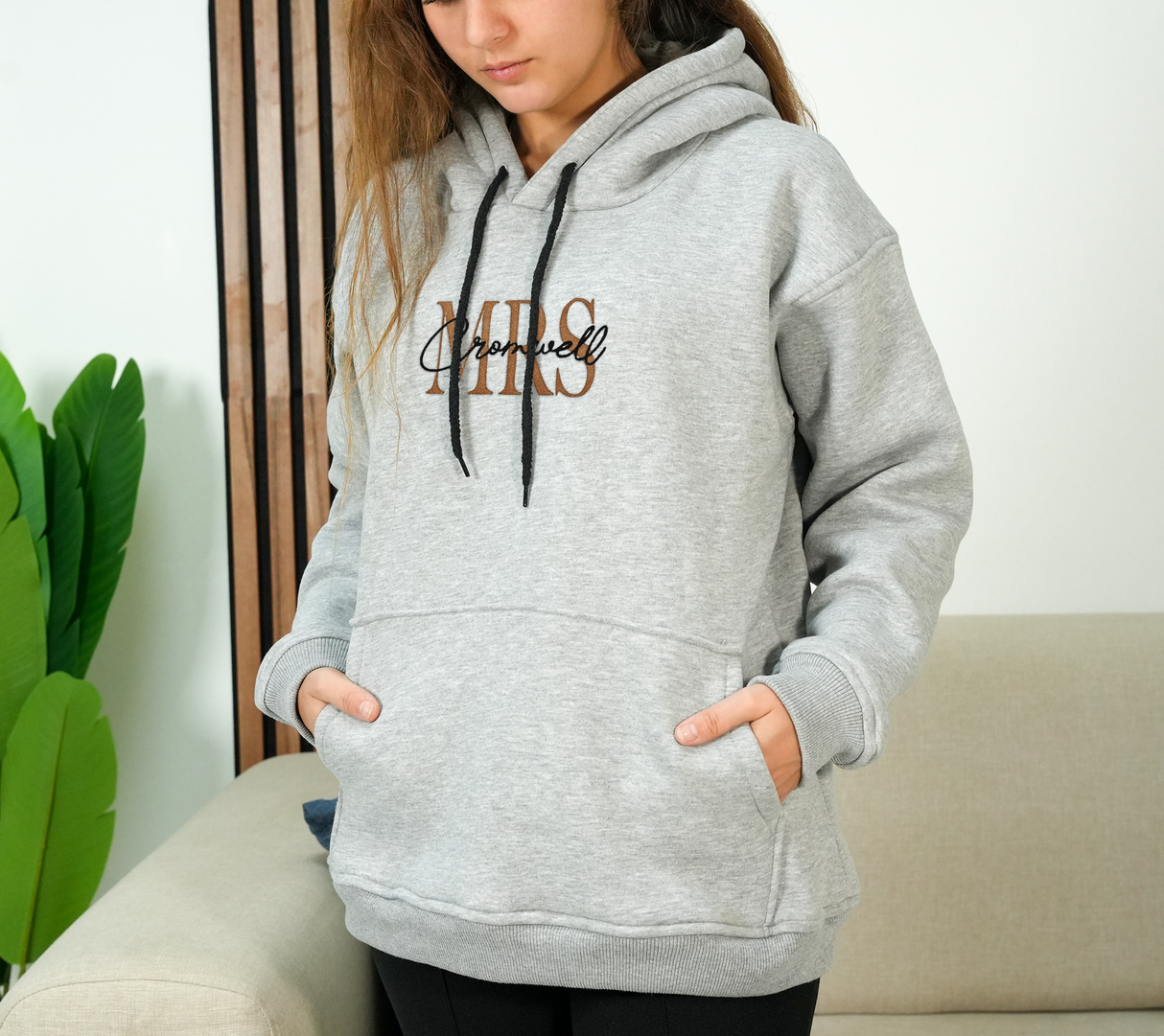 Personalized Mr Mrs Hoodie with Last Name Embroidered Honeymoon Apparel: Engagement Gift for Couple