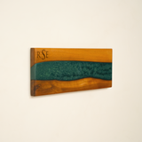 Personalized Walnut Wooden Magnetic Knife Holder: Epoxy Kitchen Wall Rack, Knife Organizer