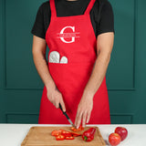 Custom Grill Master Christmas Gift: Personalized Japanese Cotton Apron with Cross Back Design