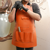 Personalized Leather Bartender Apron with Pockets, Kitchen Apron, Cooking Apron, Custom Chef Engraved Apron, Workshop Apron, Gifts for Him