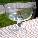 Custom Baby Name Birthday Cake Stand with Dome Lid: Clear Glass Serving Platter for Baby Shower