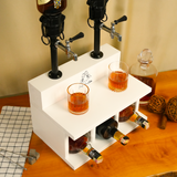 Personalized Wooden Whiskey Dispenser Set: Engraved Liquor Decanter, Barware Gift