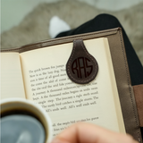 Christmas Gift for Book Lovers: Personalized Magnetic Leather Bookmark for Holiday Reading