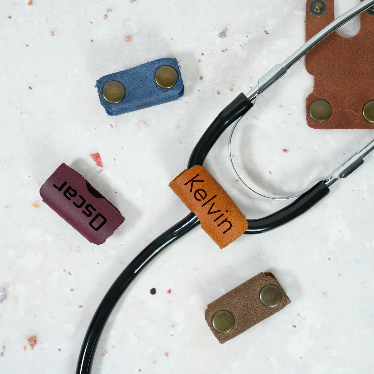 Personalized Stethoscope ID Tag: Custom Monogram Name Label for Nurses and Doctors