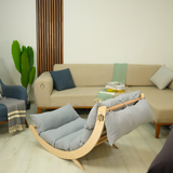 Wooden Lounge Chair with Water-Resistant Cushion: Personalized Outdoor Relaxation Furniture
