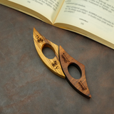 Personalized Wooden Thumb Page Holder: Laser Engraved Reading Tool for Bookworms