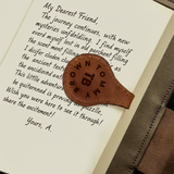 Christmas Gift for Book Lovers: Personalized Magnetic Leather Bookmark for Holiday Reading