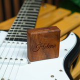 Personalized Wooden Guitar Pick Holder: Custom Magnetic Picks Display, Gift for Musician