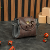 Custom DnD Dice Bag: Personalized Leather Gift for Dungeon Master or Gamer